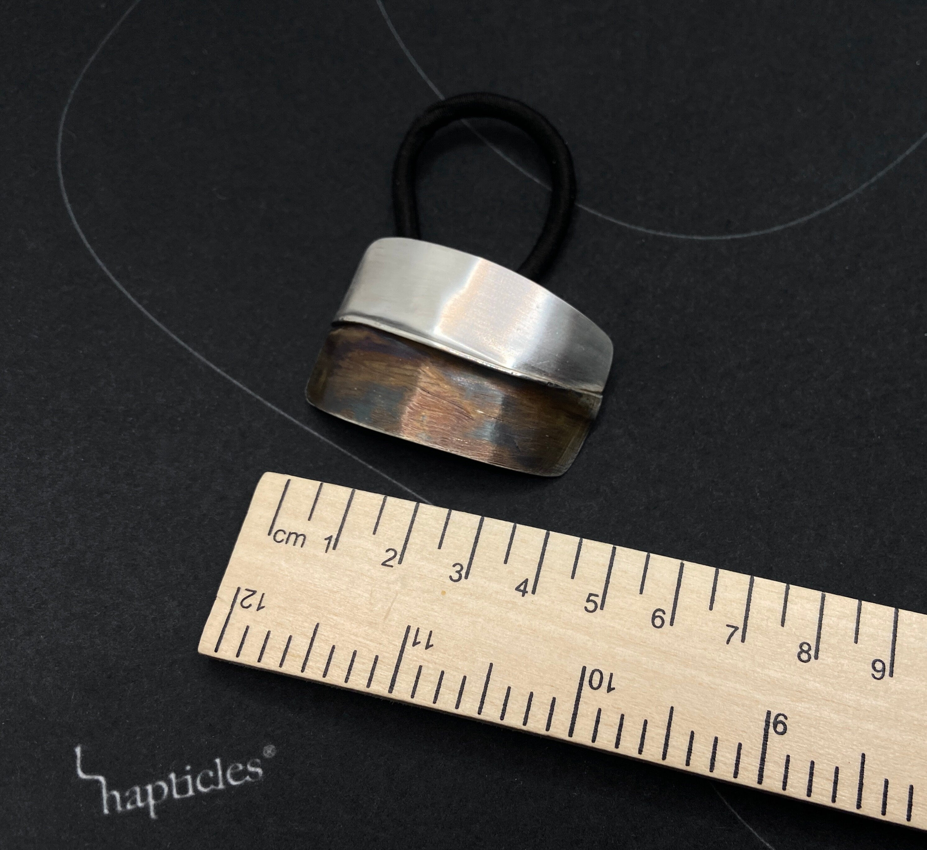 Patina Sterling Silver Ponytail Cuff, Messy Bun Cover