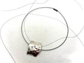 Recycled Sterling Silver Necklace & Ponytail Cuff: Molten Metal Pendant
