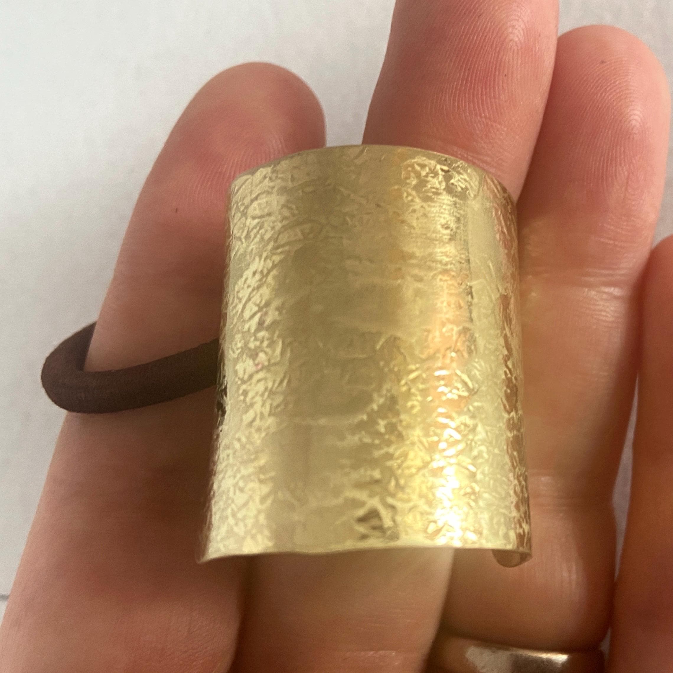 Hammered Sterling Silver Ponytail Holder: Handmade Hair Cuff