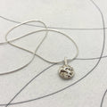 Personalizable Eco Silver Round Nugget Pendant Necklace: Engraved 925 Sterling Silver
