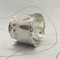 Wide Liquid Metal Sterling Silver Cuff Bracelet - Made to Order Open Wrist Cuff