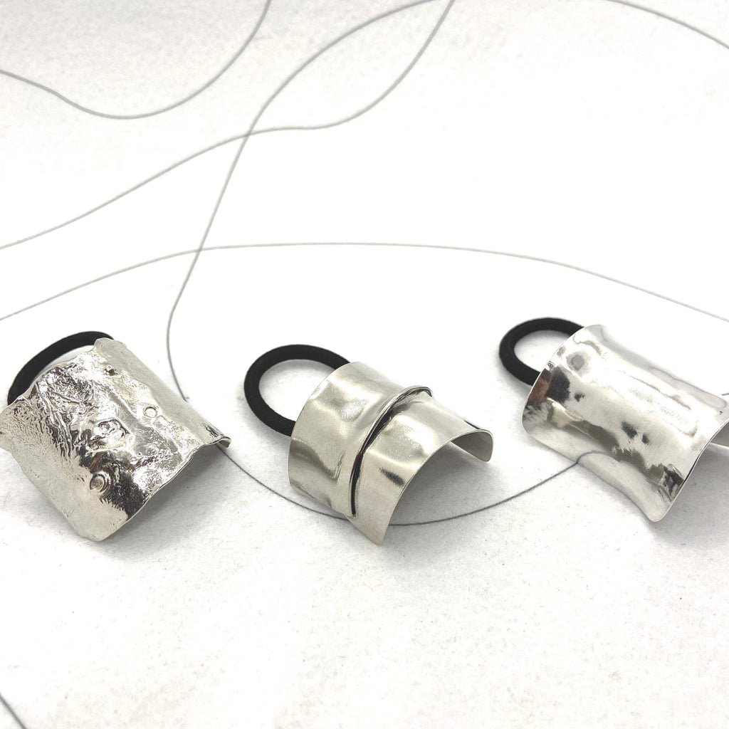 Handmade Sterling Silver Ponytail Cover, Elegant Hair Cuff, Christmas gift heirloom accessory