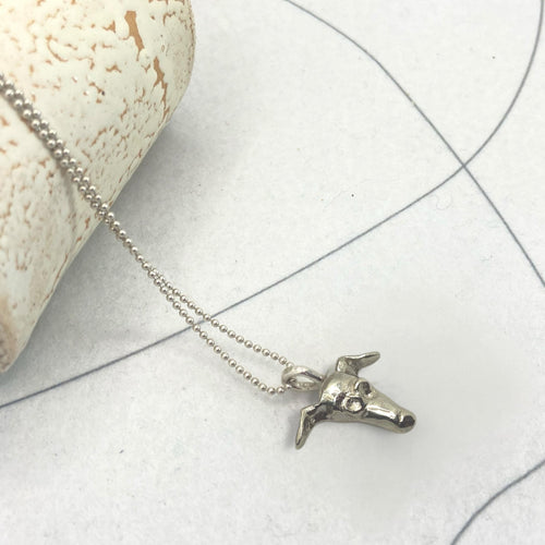 Eco Sterling Silver Whippet Pendant Necklace - Sighthound Dog Lover Gift