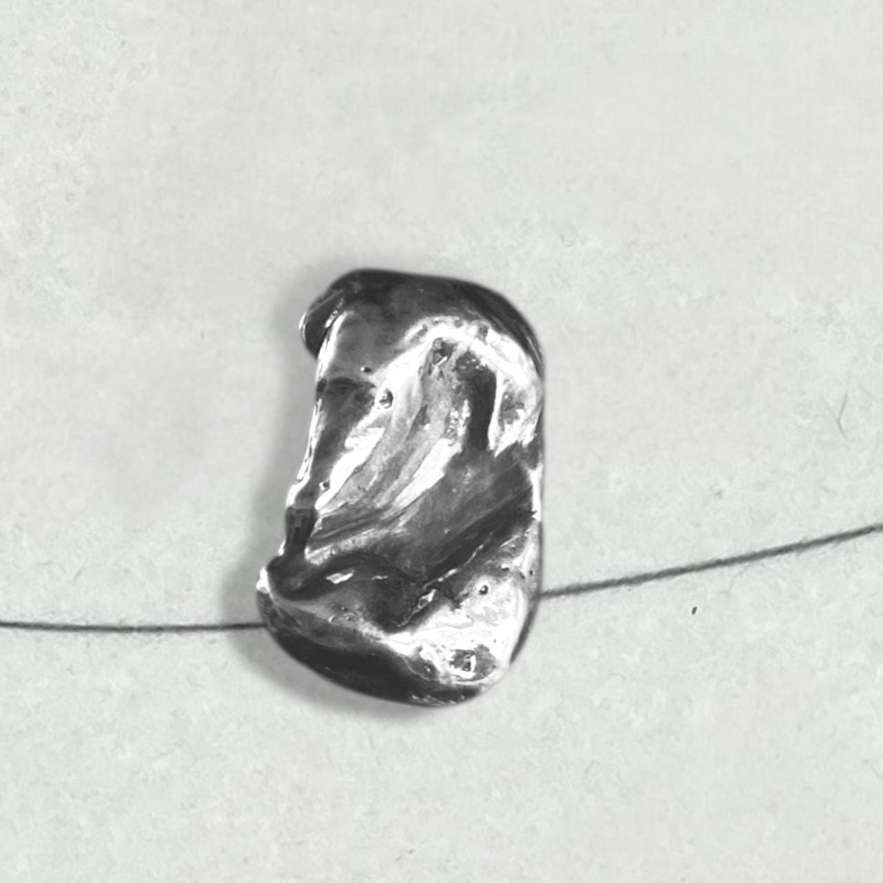 Sterling Silver Curled Whippet Pin, Abstract Sighthound Brooch