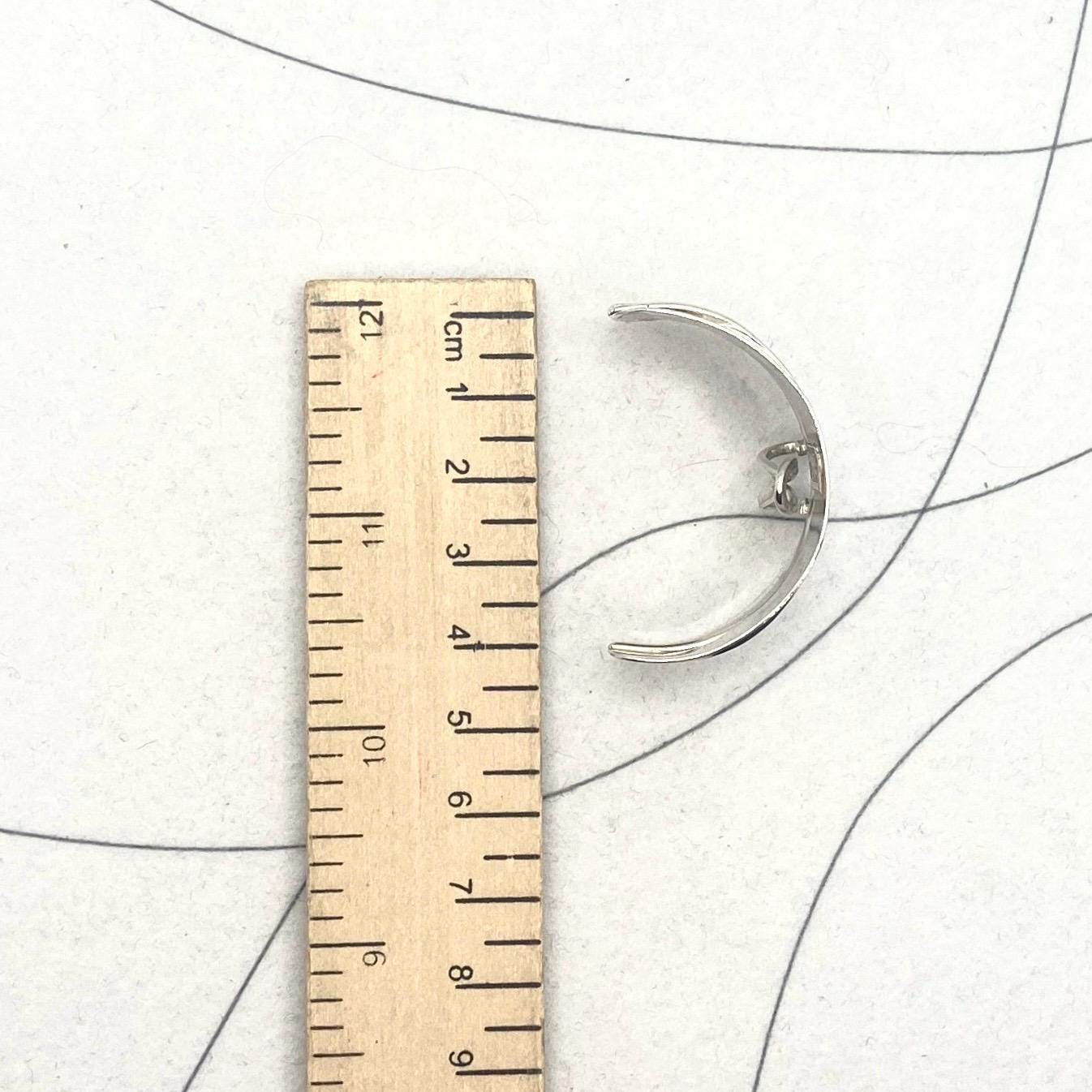 Wide Sterling Silver Ponytail Cuff, folded  clip-on Hair wrap for messy buns