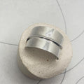 Wide Sterling Silver Ponytail Cuff, folded  clip-on Hair wrap for messy buns